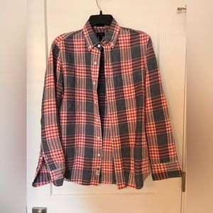 Men’s J. Crew linen plaid button down